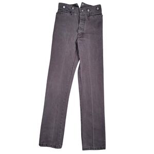 Vintage Wah Maker Buckleback Mens Brown Canvas Pants Trousers Size 26x34